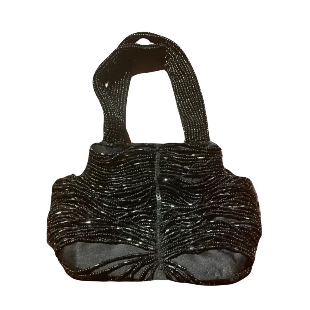 Vintage Elegant Moyna Black Beaded Women's Bag